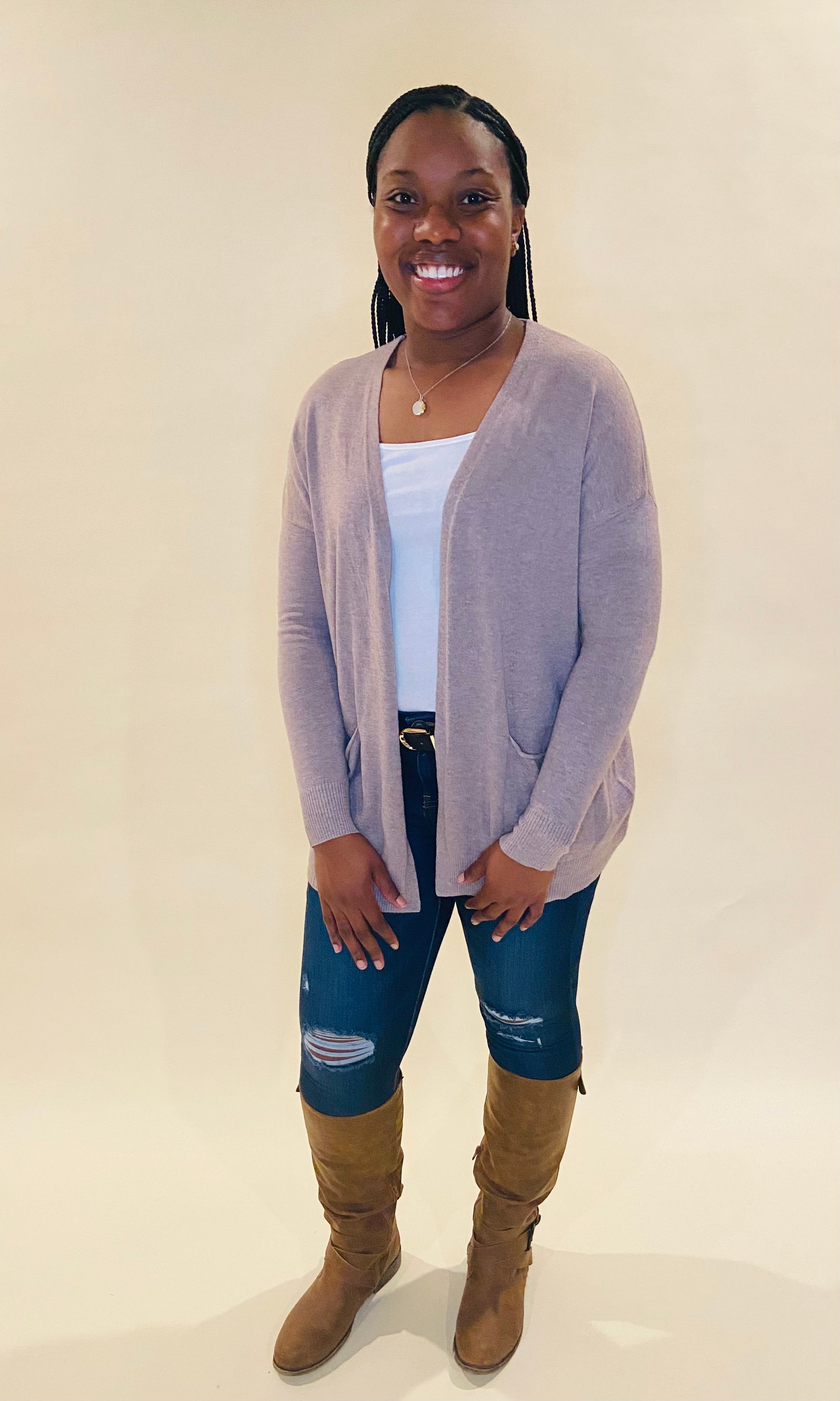 Chelsie Cardigan(S-L)- Mocha – Smitton