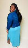 Spring Things Dress Plus Size- Ash Mint