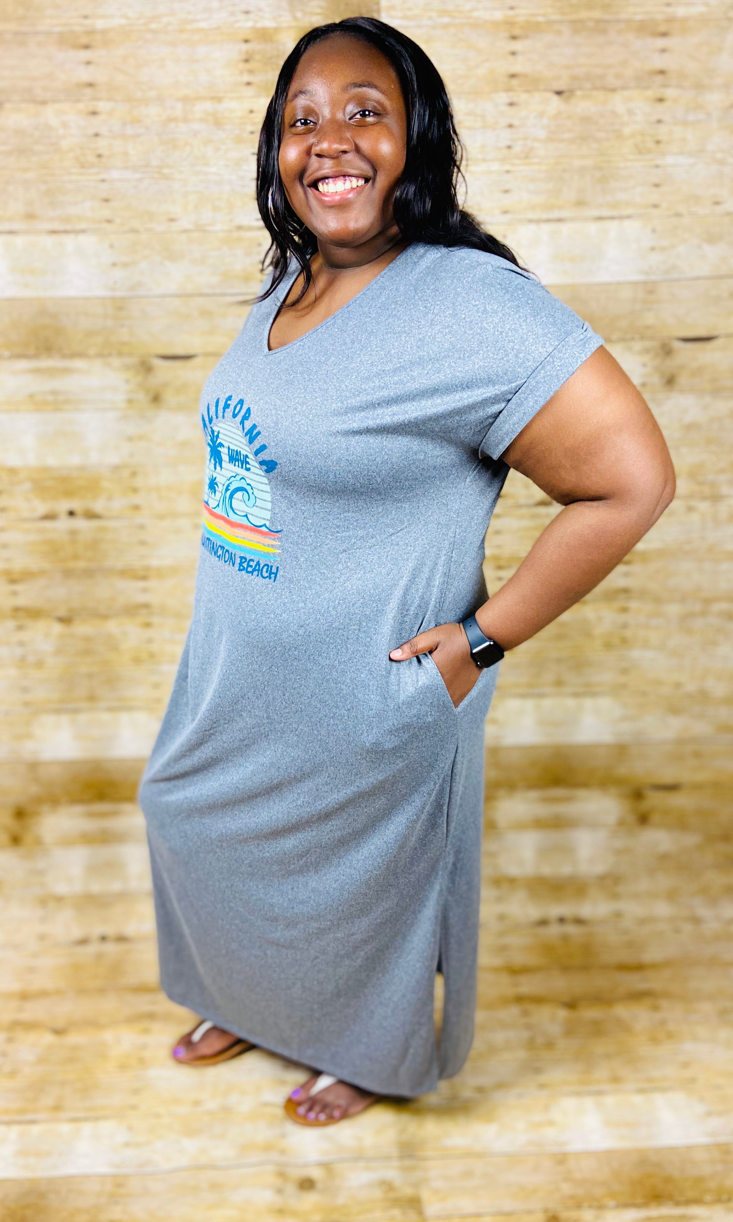 California Jersey Dress- Plus Size – Smitton
