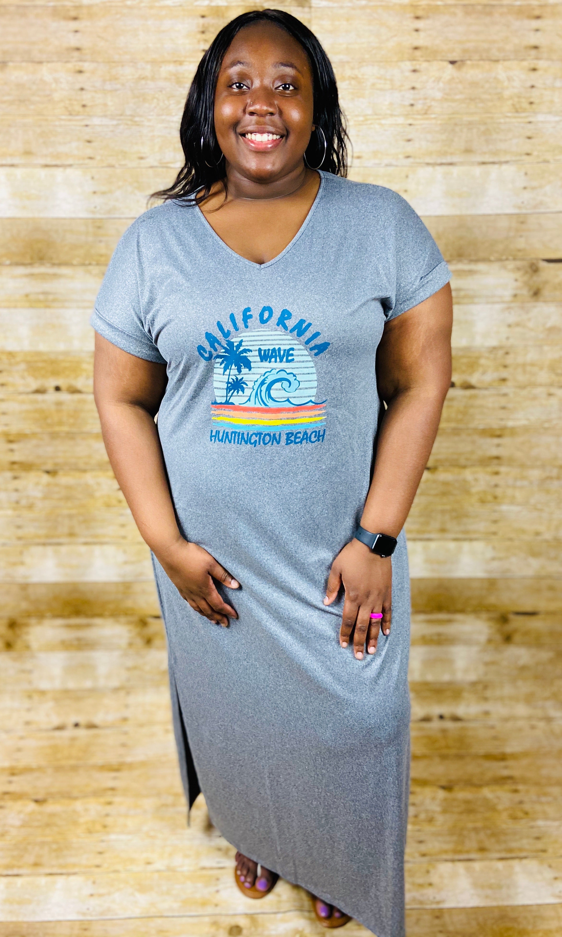 California Jersey Dress- Plus Size  Smitton